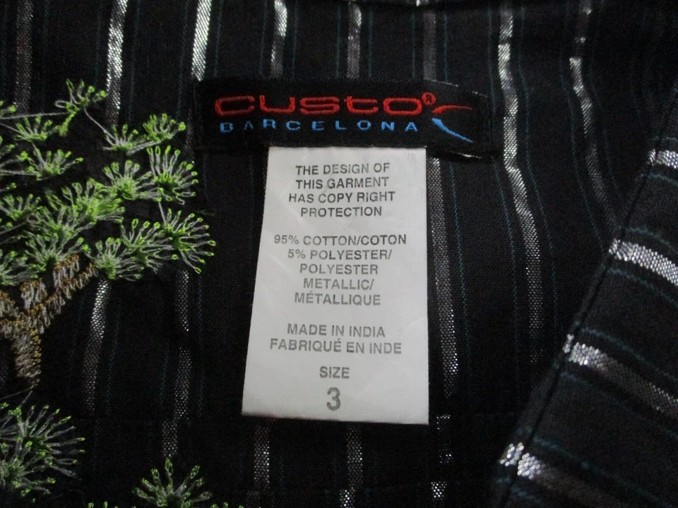 Camisa VTG Custo Barcelona Blue Tower Barcelona España Talla de hombre 3 Botones Foto 4 de 4