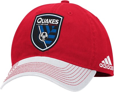 MLS San Jose Earthquakes Mens Structured Adjustable Snapback Hat by Adidas VV72Z