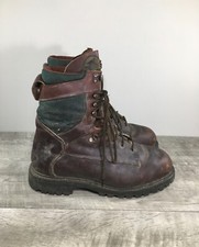 Vintage Irish Setter 817 Bemidji Brown Waxed Leather Double Mens Boots Size 8.5