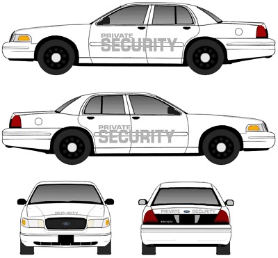 Security company patrol car vinyl decals stickers logos complete set doors trunk