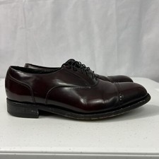 Florsheim Mens Shoes Brown Leather Oxford Knob Toe Dress Shoes Sz 9.5 D