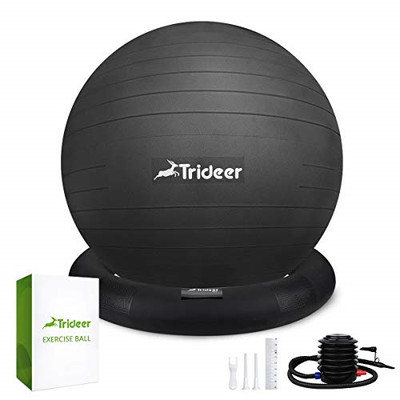 Trideer Ball Chair Exercise Stability Yoga Ball With Base For