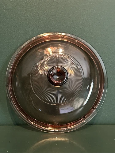 Vintage Corning Ware Visions Cranberry V-1.5-C Pyrex Glass Replacement Lid 7 1/4