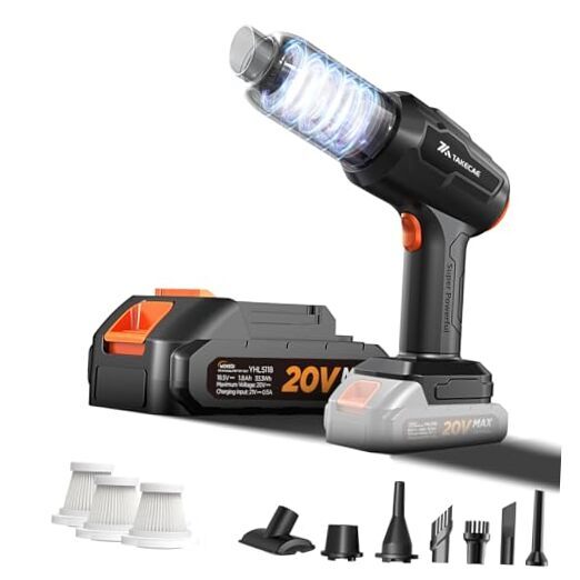 High Power 4-in-1 Portable Cordless Car Vacuum Cleaner - Mini & Multifunctional