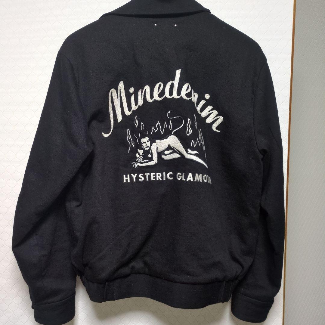 HYSTERIC GLAMOUR MINEDENIME Black Denim Jacket Size M 25in HYSTERIC GLAMOUR MINEDENIME Black Denim Jacket Size M 25in