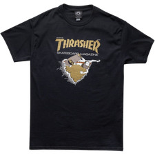 Thrasher Magazine First Cover Black / Gold Skateboard T-Shirt
