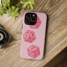 Playful Heart Dice Phone Case - Tough Protection for Game Lovers