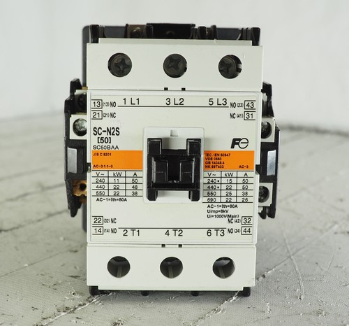 Contacteur FUJI ELECTRIC SC-N2S[50] 80A 600V - Bobine 200-220V, Occasion En état Opérationnel