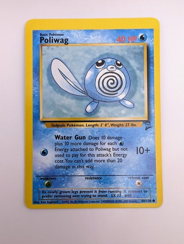 Pokemon POLIWAG Base Set 2 88/130 - 第 1/2 張圖片