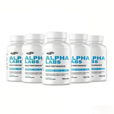 Image of (5 Pack) Alpha Labs Male Performance Capsules, Alphalabs Support 300 Capsules