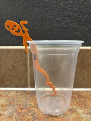 Unique Cointreau Orange Ghost Halloween Cocktail Stir Stick Bar Collectible 6 