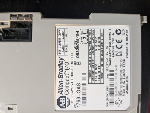 Allen-Bradley Compact I/O 1769-OA8 Ser B Output Module 2009 NEW B2 | eBay