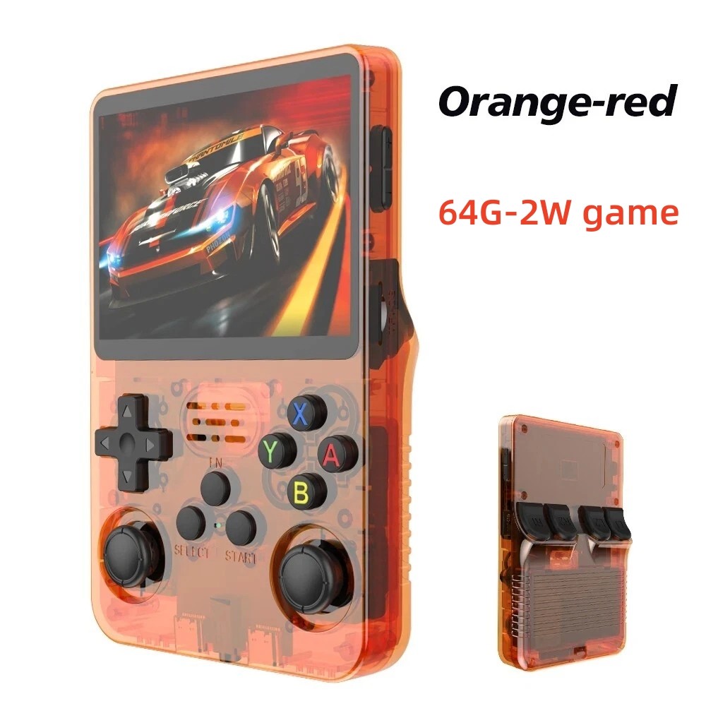 64G R36S Retro Handheld Video Game Console Card 3.5' IPS Screen 20000+ game