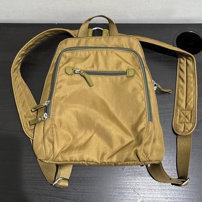 Osgoode Marley  Feel The Difference  Mustard Yellow Tan Nylon Organizer Backpack