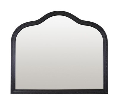 90x78cm Sofia Overmantle Schwarz Wohnzimmer Wand Spiegel Befestigung Inc