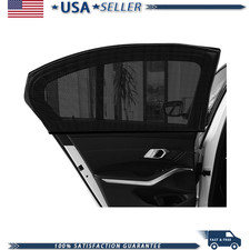 2 Pcs Stretchy Mesh Car Window Shades Front Rear Side Universal Suv Sun Shades
