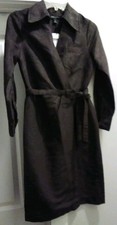 Banana Republic Dress Brown Belted Wrap Velveteen Size 0 Petite RETAIL $130 NEW!