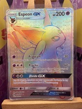 Pokémon Espeon GX TCG Sun Moon Holo Card 152/149 Secret Rare