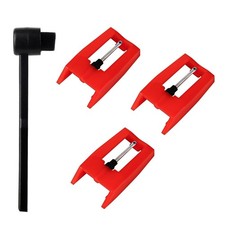 3 Pack Ruby Record Player Needles, Replacement for Crosley Victrola ION Jenso...