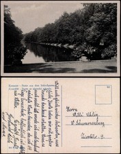 Postcard Kremsier Kroměříž Partie aus dem Schloßgarten 1939