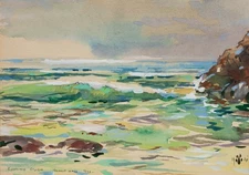 American Coastal Seascape Painting - Monogram - 1933 Nahant, Massachusetts
