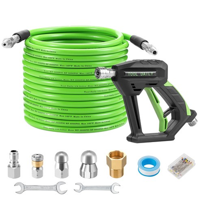 #ad Sewer Jetter Kit for Pressure Washer 50 FT Short Power Washer Gun Drain Cleaner $55.38