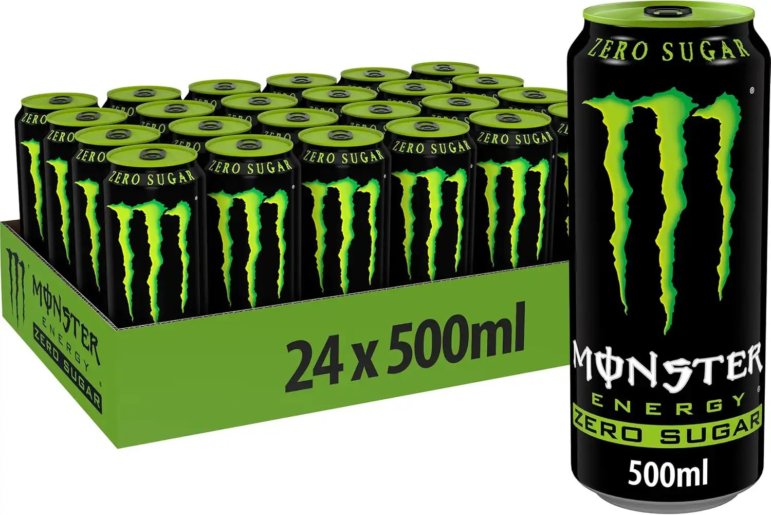 Monster Green Zero Bevanda Energetica 180 mg di Caffeina Senza Zuccheri 24x500ml