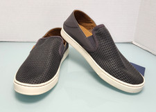 Olukai Pehuea women's comfort flat slip on shoes gray textile New Sz 7.5