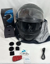 Schubert C3 Pro Mod Matte Black Motorcycle Helet Sz XXL W/ Cardo Pack Talk Bold