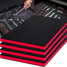 Tool Box Foam 4Pack 17X12X1 Inch, Foam Inserts for Cases, Polyethylene Storage S