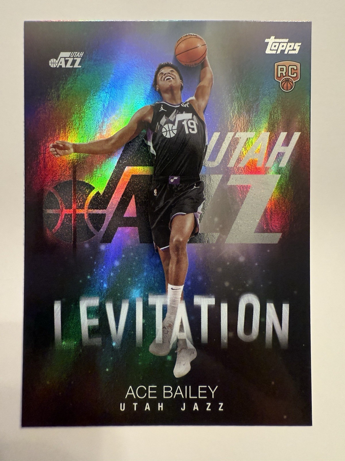 Ace Bailey 2025-26 Topps Silver Levitation Rainbow RC Utah Jazz #L-20