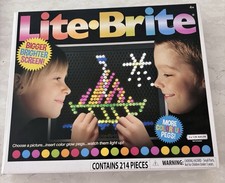 Hasbro Lite-Brite Classic Magic Screen Light-Up Art Set 214 Pieces Complete Set
