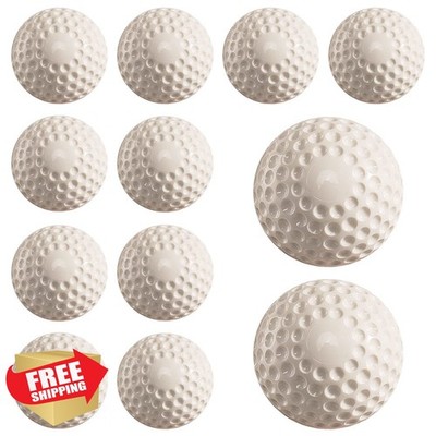 Oeab 12 Pack Dimpled Baseballs 9-Inch Practice Fielding Hitting
