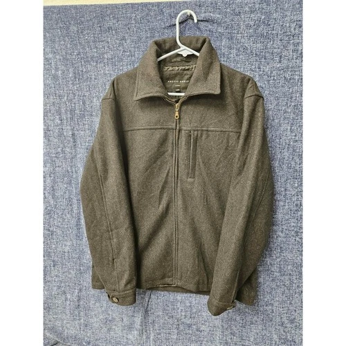 Arctic Eagle Classics Mens Gray Wool Blend Full Zip Jacket Size Large - product listing photo