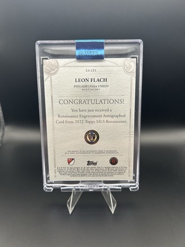 Leon Flach 2022 Topps Renaissance MLS On Card Autograph RC/20 Philadelphia Union - Picture 2 of 2