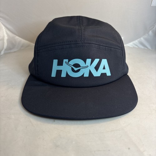 EUC Hoka 5 Panel Mütze Time to Fly fünf Panel schwarz/weiß leichtes Etikett Run