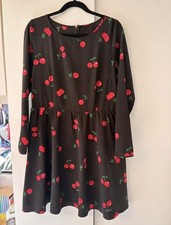 Jasmine Guinness Size 16 Cherry Dress with pockets - lined