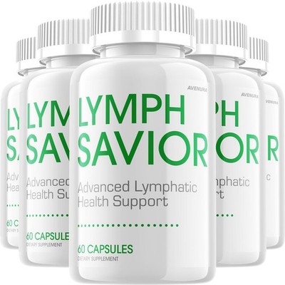 (5 Pack) Lymph Savior Capsules   LymphSavior Pill Advanced Formula Natural Blend