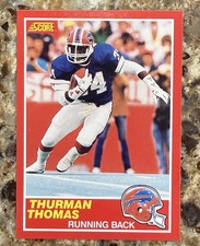 SCORE 1989 Score Thurman Thomas Rookie #211 Buffalo Bills NFL Football Card - NM