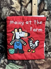 VHTF Vintage Maisy at The Farm Cloth Plush Book Interactive Pieces Nick Jr Mouse
