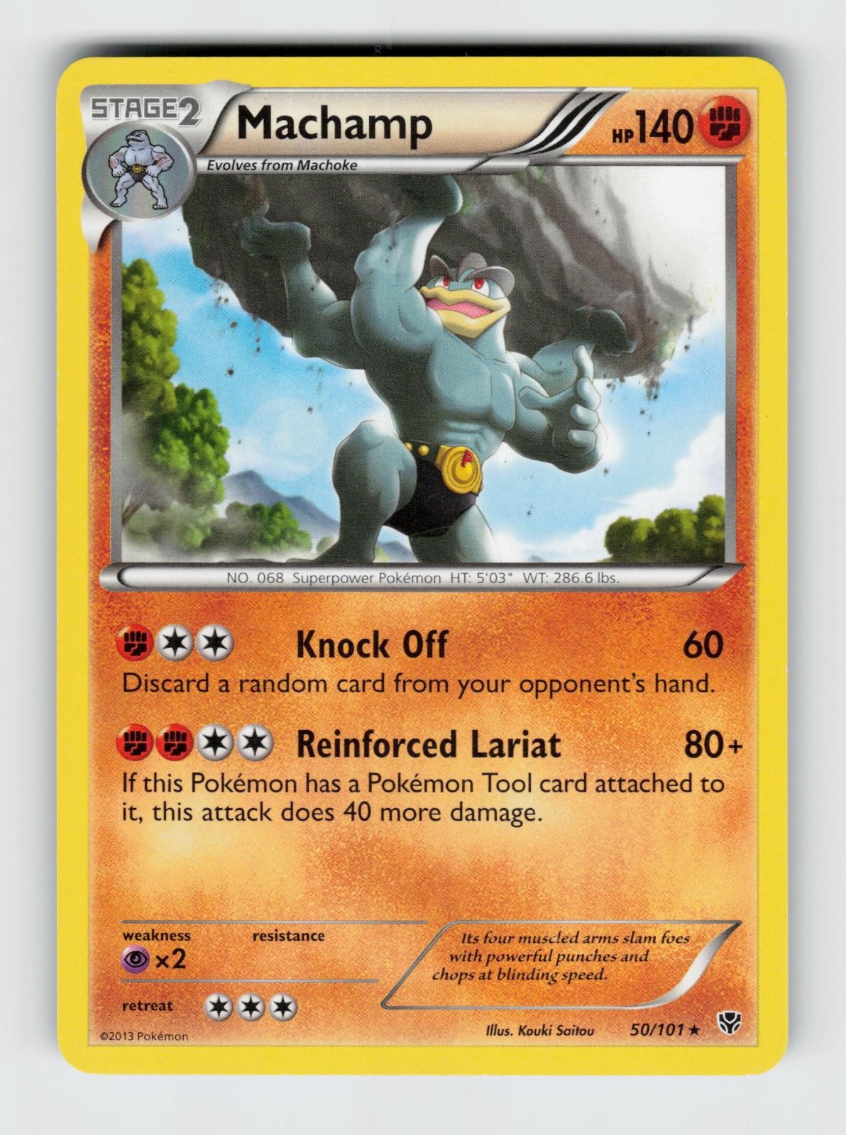 Machamp 50/101 Rare Plasma Blast Pokemon 2013 Lightly Played