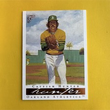 Topps 2003 Gallery Hall of Fame Catfish Hunter #11 Oakland Athletics Baseball