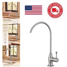 Drinking Water Faucet Brushed Nickel Vintage Design High Arc Gooseneck Spout