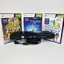 Xbox 360 Kinect Sensor And 3 Games (tested And Works)