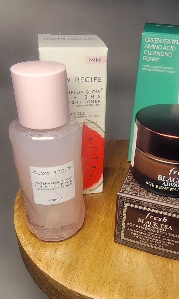 3 x лот ухода за кожей за кожей зарево рецепт лица - свежий черный чай глаз - Innis бесплатно - новый в коробке  - Изображение 4 из 4