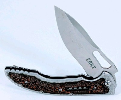 CRKT Fossil 5470 Ikoma Design Folding Pocket Knife   Pre-Owned Good Condition