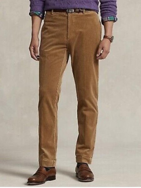 Men Polo Ralph Lauren Trousers Brown Cotton 32 #CK3W