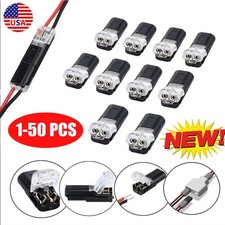 Double-Wire Plug-in Connector with Locking Buckle, Quick-Clip Fasteners