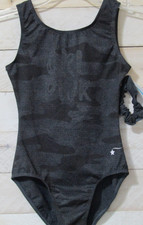 DESTIRA Leotard New GIRL POWER Matching Scrunchy Gymnastics Girls 12-14 NWT