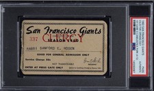 1960 PSA Giants Ticket Pass/1st GM Cepeda 1st HR/Juan Marichal Debut W/POP 1⚾️